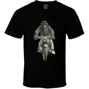 Retro Motorcycle Monkey T Shirt